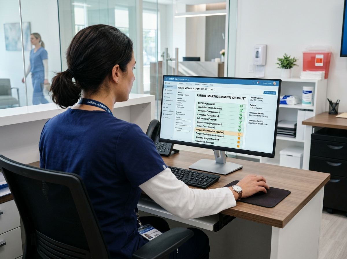 Insurance Benefits Verification Screen